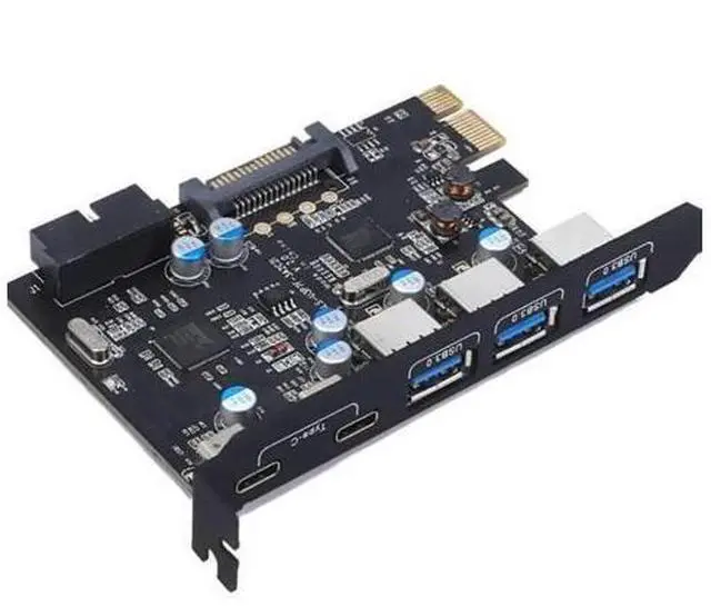 Main image of Express Card To 3 PORTS USB 3.0 2 PORTS USB3.1 Type C Internal USB 3.0 20PIN 7 Ports USB HUB Pcie To Tyoe-c Expansion Card