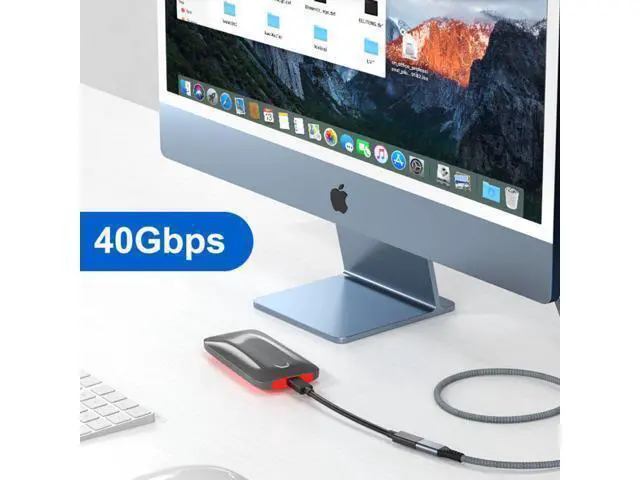 Alt view image 5 of 5 - USB-C USB4 Extension Cable Male to Female 40Gbps with 100W Charging and 8K@60Hz Compatible with Thunderbolt3/4