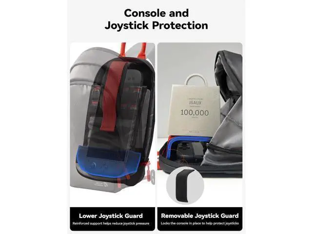 Alt view image 4 of 7 - for Switch 2, ROG Xbox Ally X, Steam Deck, Protective Crossbody Travel Case for Handheld Console and Accessories with Joystick Guard Design, Large Capacity, 3 Compartments