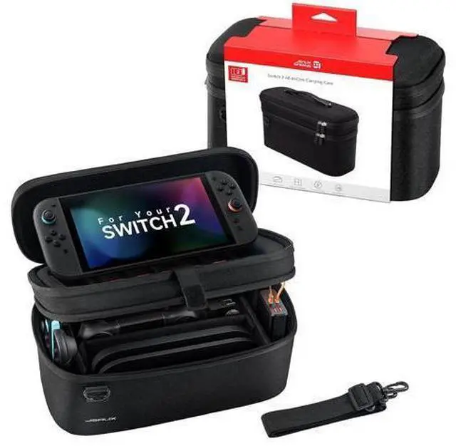Main image of One Carrying Case for Nintendo Switch 2 / ROG Xbox Ally / Ally X, Travel Storage Bag Fits Dock, Pro Controller and Accessories, Holds Switch 2 with Protective Case, Large CapacityBlack