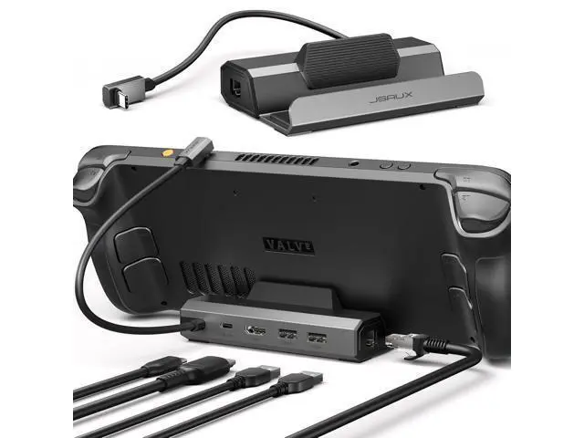 Alt view image 2 of 7 - 5-in-1 Steam Deck Dock+Stand Bundle