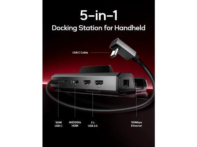 Alt view image 4 of 7 - 5-in-1 Steam Deck Dock+Stand Bundle