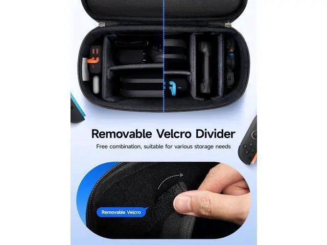 Alt view image 6 of 7 - One Carrying Case for Nintendo Switch 2 / ROG Xbox Ally / Ally X, Travel Storage Bag Fits Dock, Pro Controller and Accessories, Holds Switch 2 with Protective Case, Large CapacityBlack