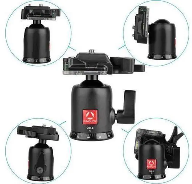 Alt view image 4 of 4 - Ballhead with Fine-Tuning Damping Spherical Mount for Dslr Camera Tripod Monopods with Quick Release