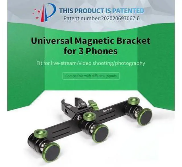 Main image of Mobile Phone Mount Holder w/ Crab Clamp For Tripod 3 Phones