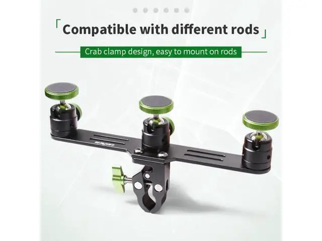 Alt view image 2 of 4 - Mobile Phone Mount Holder w/ Crab Clamp For Tripod 3 Phones