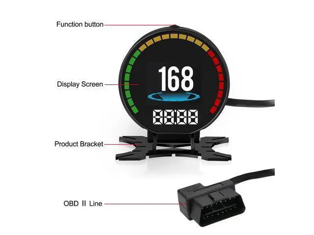Alt view image 4 of 6 - 2.8 Inch TFT LCD Screen HUD Head Up Display OBD â¡ Car Head Up Display with New Functions