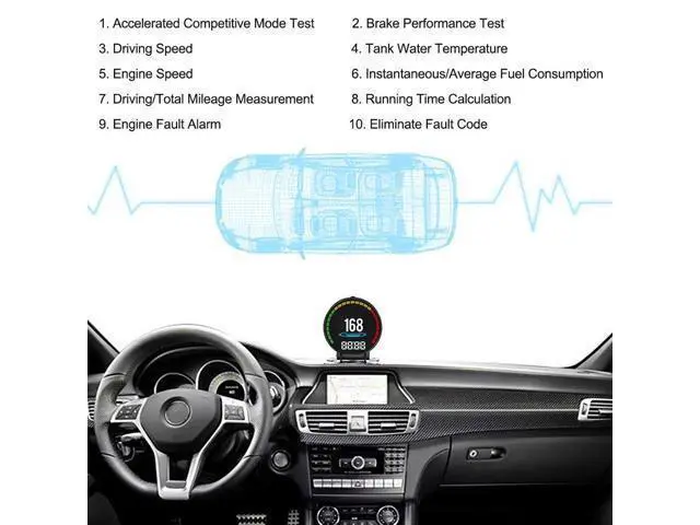 Alt view image 6 of 6 - 2.8 Inch TFT LCD Screen HUD Head Up Display OBD â¡ Car Head Up Display with New Functions