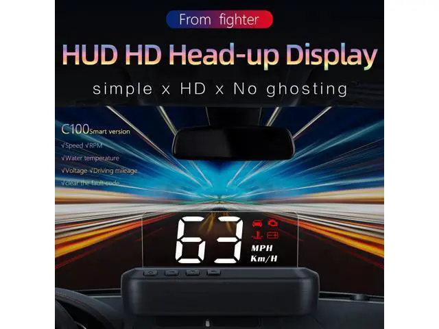Alt view image 4 of 7 - LED Stereo Imaging Display HUD Head-up Display Speedometer Car Diagnostic Tool OBD? Fault Code Elimination Safe Driving Computer Overspeed Fault Alarm