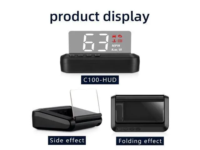 Alt view image 2 of 7 - LED Stereo Imaging Display HUD Head-up Display Speedometer Car Diagnostic Tool OBD? Fault Code Elimination Safe Driving Computer Overspeed Fault Alarm