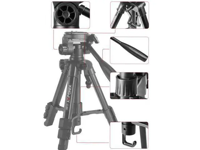 Alt view image 3 of 4 - 850 Professional Tripod Stand with Quick Release Plate and Base Adjusted Extendable Lightweight Tripod for Camera