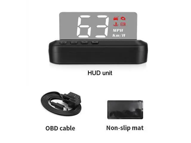Alt view image 6 of 7 - LED Stereo Imaging Display HUD Head-up Display Speedometer Car Diagnostic Tool OBD? Fault Code Elimination Safe Driving Computer Overspeed Fault Alarm
