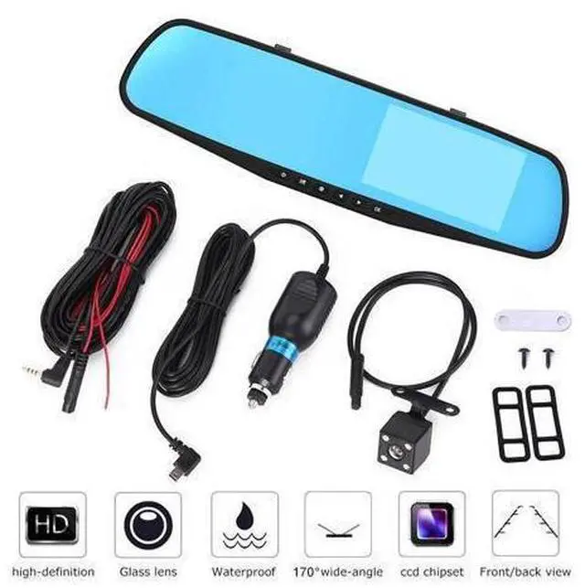 Main image of 1080P Car Rear View Dash Camera Reversing Mirror Front And Rear DVR Recorder