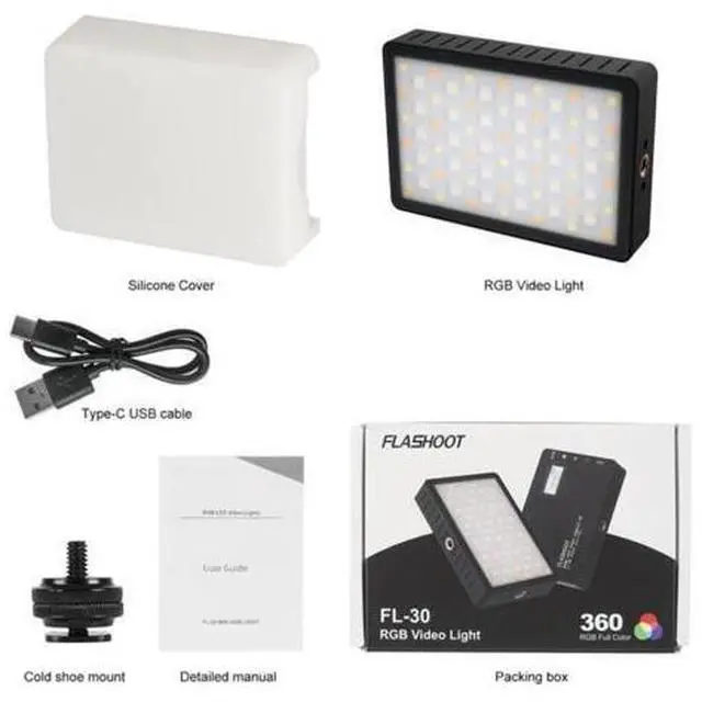 Main image of Video Light Panel with Cold Shoe Mount Led Camera Light for Live Broadcast 3000mAH
