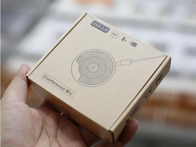 Main image of CORN USB Conference Microphone, 360 Omnidirectional PC Computer Condenser Mic with Mute Button for Online Meeting/Class, Zoom Call, Skype Chatting, Plug & Play