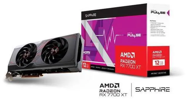 Main image of SAPPHIRE PULSE Radeon RX 7700 XT 12GB GDDR6 PCI Express 4.0 x16 Graphics Card 11335-04-20G