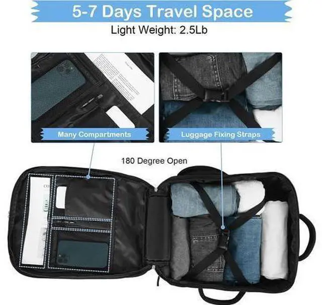Main image of Corn Extra Large Travel Backpack for Women as Person Item Flight Approved, 40L Carry On Backpack, 17 Inch Laptop Backpack, Waterproof Backpack, Hiking Backpack, Casual Bag Backpack(Black)