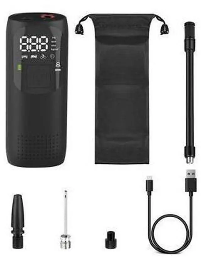 Main image of CORN Portable Air Compressor Cordless Tire Inflator, 150PSI Bike Pump with Gauge Fits Car/Bicycle/Motorcycle Tires and Balls, Basketball Pump, Compresor de Aire para Carro, 4000mAh Battery, Auto Stop