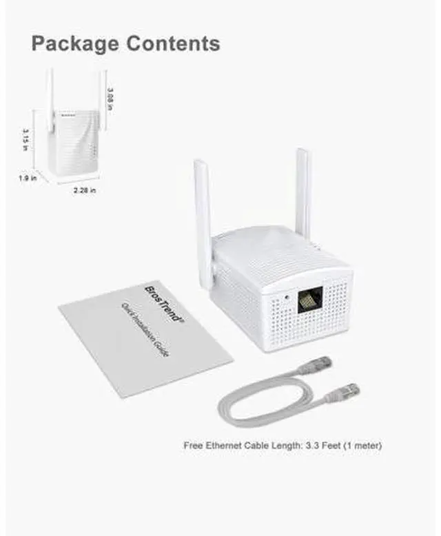Main image of BrosTrend AC1200 Ethernet-2-WiFi Universal Wireless Adapter for Printer, Smart TV, Blu-Ray Player, Game Console, PS4, Xbox