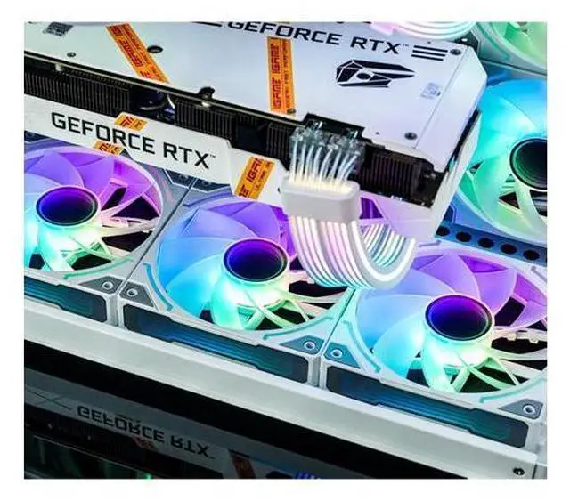 Main image of ZH-120 ARGB 3 in 1 Case Fan 5V 3 Pin PC Case Fan, Motherboard AURA SYNC,Magic Interface, Wire-free Splicing, Shock Reduction and Low Noise, Hydraulic Bearing, 120*120*25mm, White