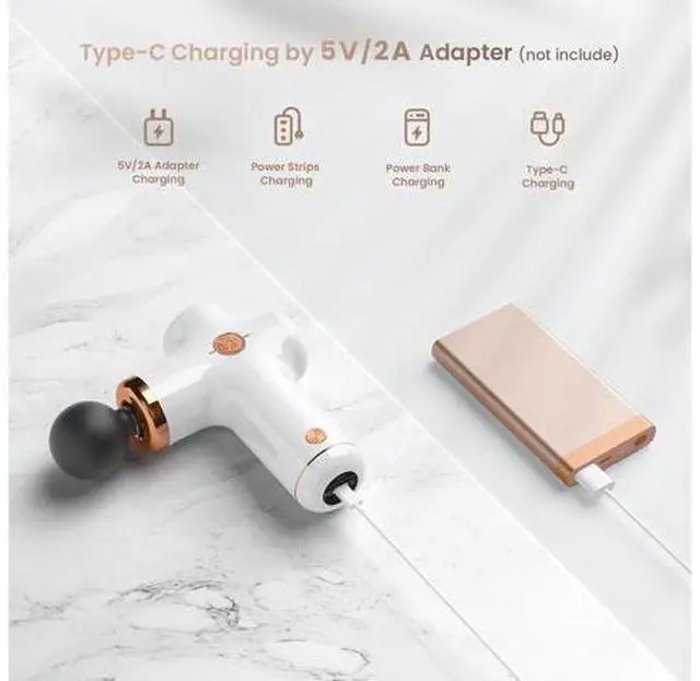 Main image of Massage Gun Massager Portable Gifts for Women Masagesgun Deep Tissue for Percussion Muscle Back Neck Shoulder Handheld Mini (White)