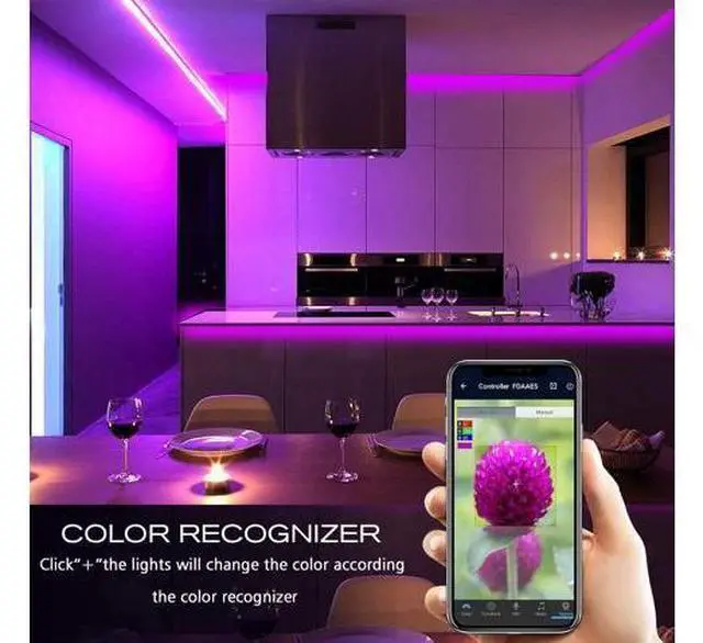Main image of Daybetter 32.8ft 10m Led Strip Lights, Flexible Color Changing 5050 RGB 300 LEDs Light Strips Kit Work with App