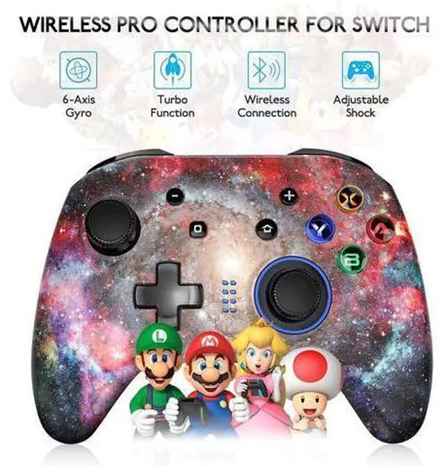 Main image of REDSTORM Wireless Pro Controller for Switch, 3 Levels of Vibration, 8 Axis Motion Sensor, Turbo Function, Rechargeable Battery,Compatible with Switch Lite/PC