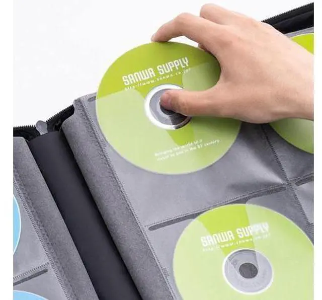 Main image of Corn Electronics 320 Capacity CD Case, Large CD Sleeves, Portable DVD VCD Storage Box, Portable Zipper Bag, EVA Protective Blu-ray Wallet with Handle, for Car, Home, Office, Games Disc, Audio Music
