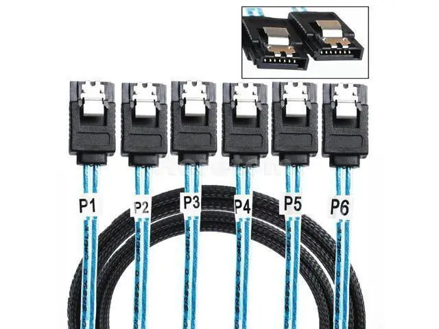Alt view image 2 of 2 - FOR SATA 3.0 III 6Gbps SAS Cable for Server SATA 7 Pin to SATA 7 Pin Data Cable Breakout Cable Hard Drive Splitter Cable