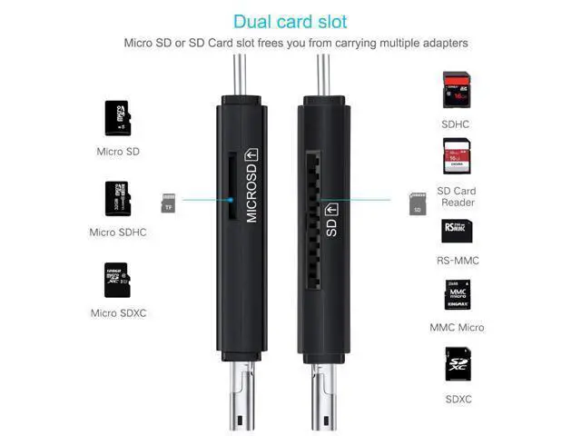 Alt view image 7 of 7 - Micro SD Card Reader USB 3.0 Card Reader 2.0 For USB Micro SD Adapter Flash Drive Smart Memory Card Reader Type C Cardreader