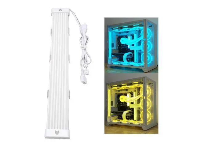 Alt view image 7 of 7 - RGB PSU Cables Power Extension Cable Kit PSU Cable ARGB Extension Sleeved Cable Kit, High Brightness 5V ARGB 3 Pin Motherboard Power Supply Cable PSU Cables for Computer Gaming Case