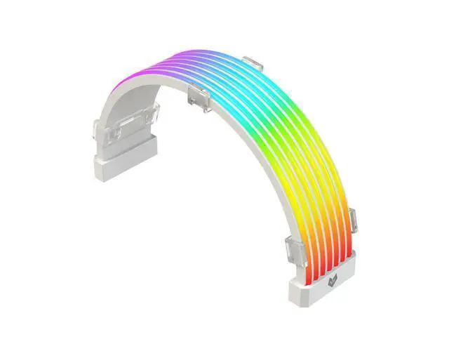 Alt view image 6 of 7 - RGB PSU Cables Power Extension Cable Kit PSU Cable ARGB Extension Sleeved Cable Kit, High Brightness 5V ARGB 3 Pin Motherboard Power Supply Cable PSU Cables for Computer Gaming Case