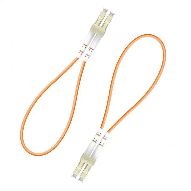 Main image of 2pack LC Multimode OM2 Fiber Loopback Adapter with Pull Tab, for Fiber Optic Testing and Equipment Diagnostics 2pcs/Bag