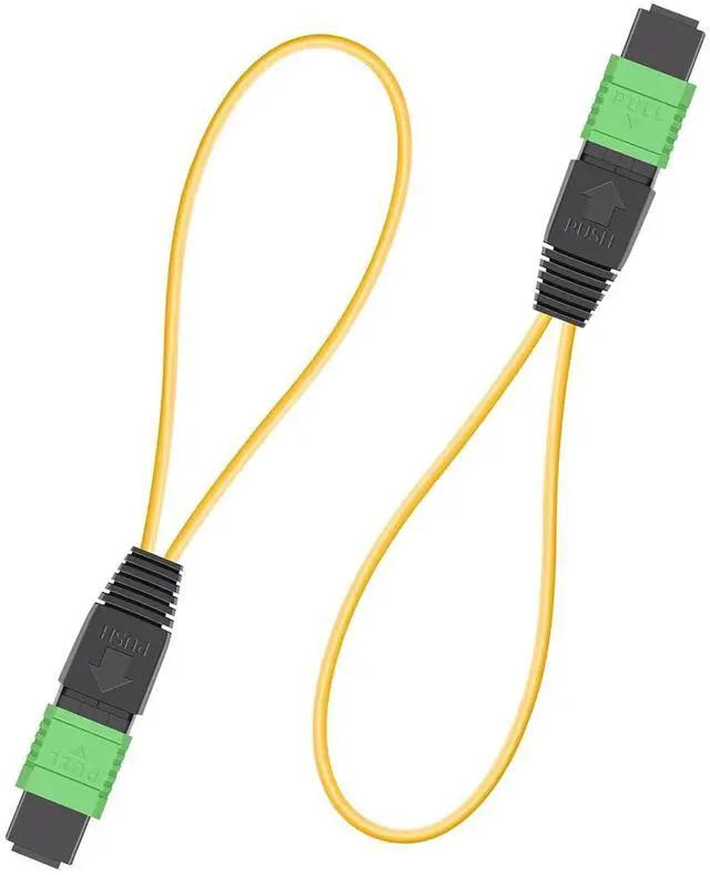 Main image of 2pack MPO/APC 12-Core Single Mode Fiber Loopback, Pull Ring Design for High-Precision Network Testing and Maintenance