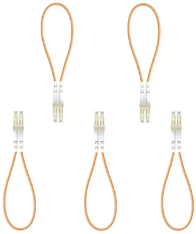Main image of 5pack LC Multimode OM2 Fiber Loopback Adapter with Pull Tab, for Fiber Optic Testing and Equipment Diagnostics 2pcs/Bag