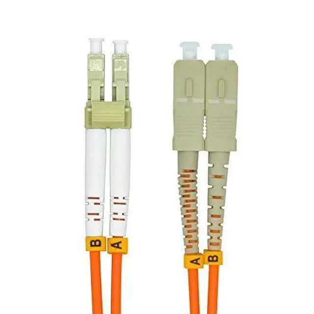Alt view image 3 of 5 - 30Meters 100ft LC to SC Duplex 62.5/125 OM1 Multimode Fiber Optic Cable Jumper Optical Patch Cord LC-SC