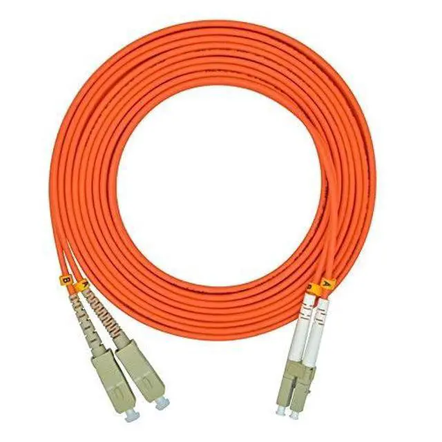 Alt view image 2 of 5 - 30Meters 100ft LC to SC Duplex 62.5/125 OM1 Multimode Fiber Optic Cable Jumper Optical Patch Cord LC-SC