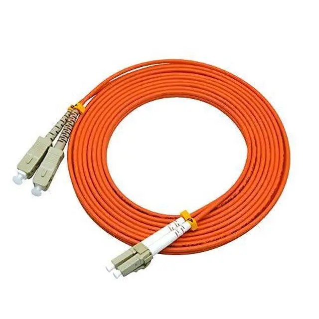Alt view image 5 of 5 - 30Meters 100ft LC to SC Duplex 62.5/125 OM1 Multimode Fiber Optic Cable Jumper Optical Patch Cord LC-SC