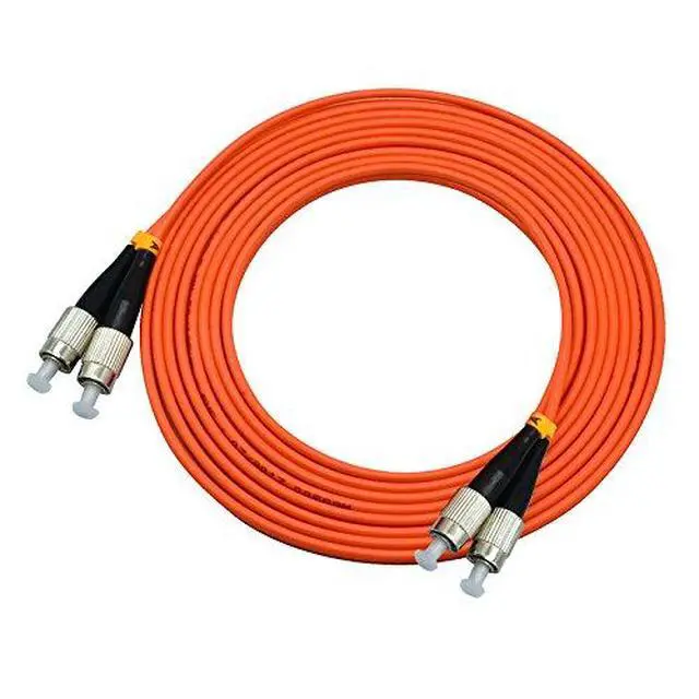Alt view image 4 of 4 - 30Meters 100ft FC to FC Duplex 62.5/125 OM1 Multimode Fiber Optic Cable Jumper Optical Patch Cord FC-FC