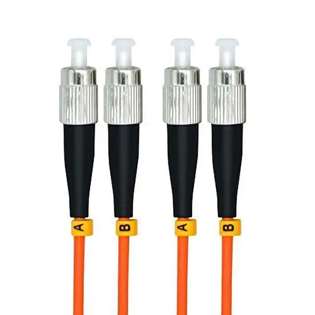 Alt view image 2 of 4 - 30Meters 100ft FC to FC Duplex 62.5/125 OM1 Multimode Fiber Optic Cable Jumper Optical Patch Cord FC-FC