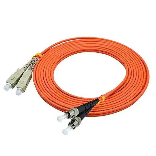 Alt view image 3 of 4 - 30Meters 100ft SC to ST Duplex 62.5/125 OM1 Multimode Fiber Optic Cable Jumper Optical Patch Cord SC-ST