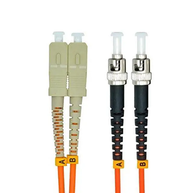 Alt view image 2 of 4 - 30Meters 100ft SC to ST Duplex 62.5/125 OM1 Multimode Fiber Optic Cable Jumper Optical Patch Cord SC-ST