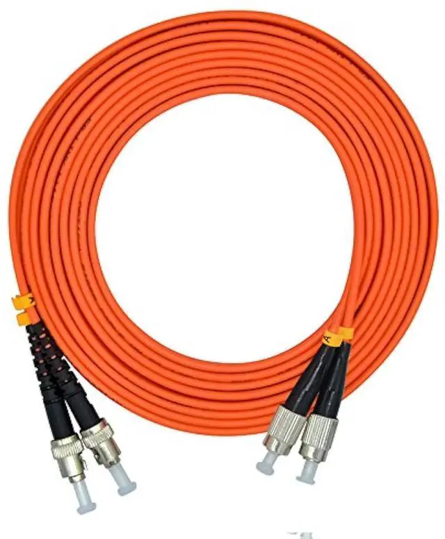 Main image of 20Meters 65ft FC to ST Duplex 62.5/125 OM1 Multimode Fiber Optic Cable Jumper Optical Patch Cord FC-ST