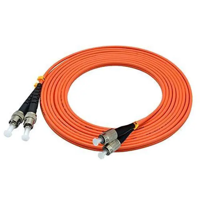 Alt view image 5 of 5 - 20Meters 65ft FC to ST Duplex 62.5/125 OM1 Multimode Fiber Optic Cable Jumper Optical Patch Cord FC-ST