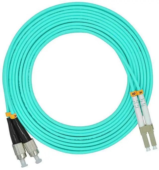 Main image of 20Meters 65ft LC to FC Duplex 50/125 10G OM3 Multi-Mode Fiber Optic Cable Jumper Optical Patch Cord LC-FC