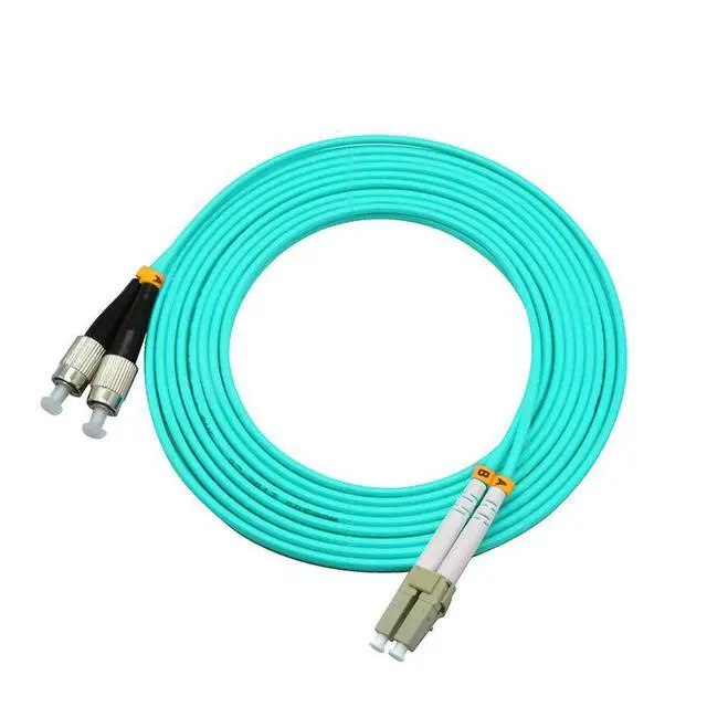Alt view image 3 of 4 - 20Meters 65ft LC to FC Duplex 50/125 10G OM3 Multi-Mode Fiber Optic Cable Jumper Optical Patch Cord LC-FC