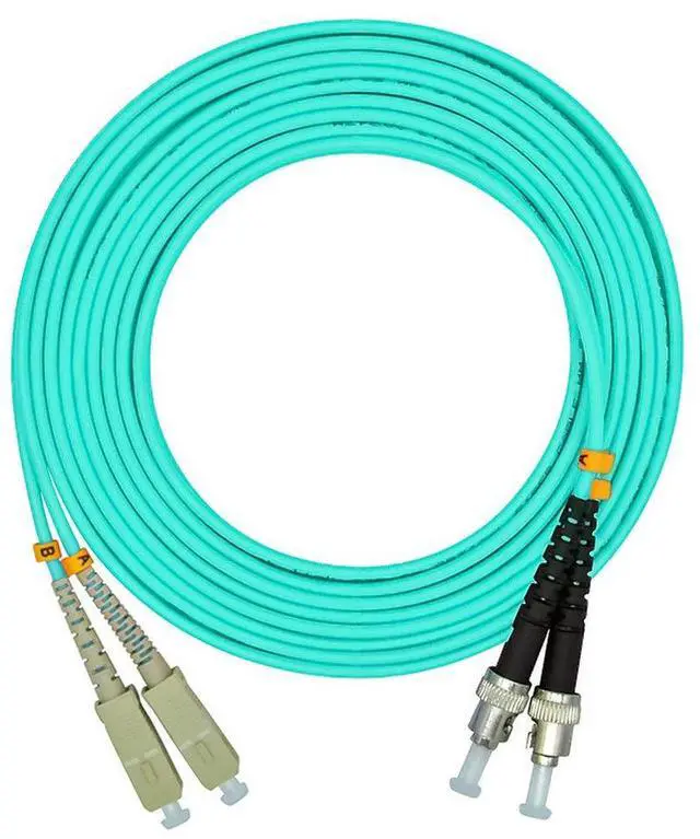 Main image of 50Meters 160ft SC to ST Duplex 50/125 10G OM3 Multi-Mode Fiber Optic Cable Jumper Optical Patch Cord SC-ST