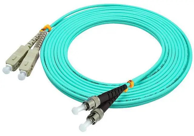 Alt view image 4 of 4 - 50Meters 160ft SC to ST Duplex 50/125 10G OM3 Multi-Mode Fiber Optic Cable Jumper Optical Patch Cord SC-ST