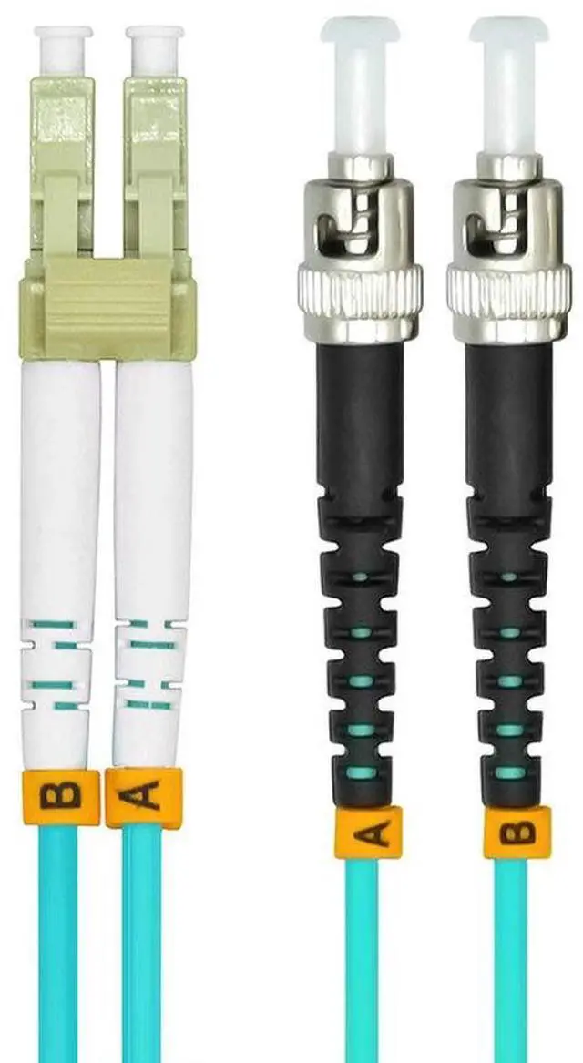 Alt view image 2 of 4 - 10 Meters 33ft LC to ST Duplex 50/125 10G OM3 Multi-Mode Fiber Optic Cable Jumper Optical Patch Cord LC-ST