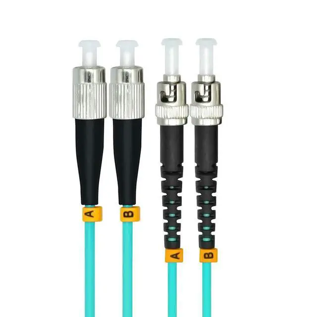 Alt view image 2 of 4 - 20Meters 65ft FC to ST Duplex 50/125 10G OM3 Multi-Mode Fiber Optic Cable Jumper Optical Patch Cord FC-ST